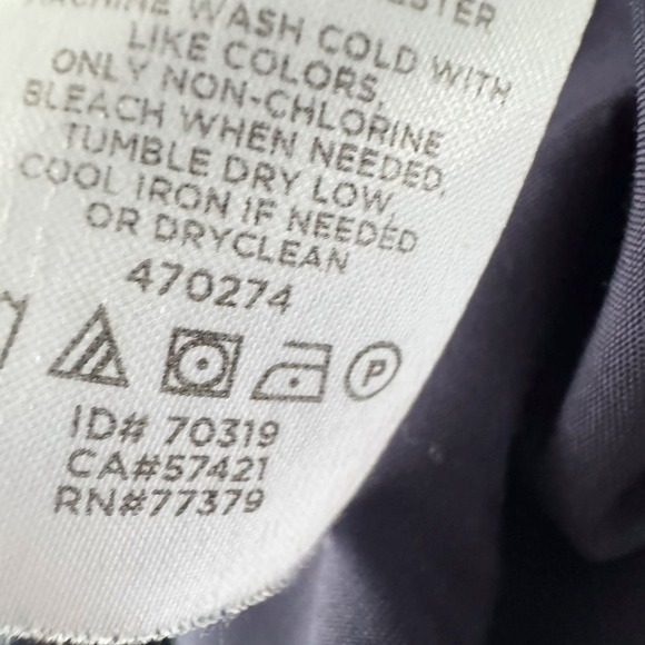 Ann Taylor Factory Navy Blue Cap Sleeve V Neck Sheath Dress Size 4 Office Career - Picture 4 of 12